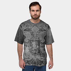 Футболка оверсайз мужская Герб России, цвет: 3D-принт — фото 2