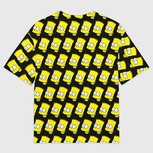 Мужская футболка оверсайз Барт Симпсон: узор / 3D-принт – фото 2