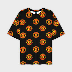 Футболка оверсайз мужская Manchester United Pattern, цвет: 3D-принт