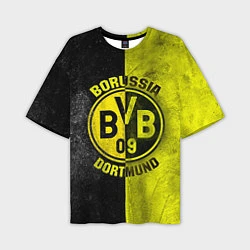 Футболка оверсайз мужская Borussia Dortmund, цвет: 3D-принт