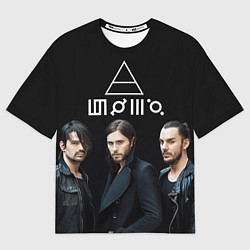 Футболка оверсайз мужская 30 seconds to mars, цвет: 3D-принт