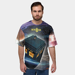 Футболка оверсайз мужская Police Box, цвет: 3D-принт — фото 2