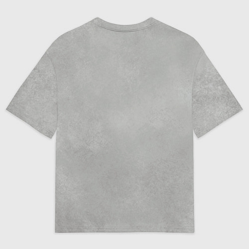 Мужская футболка оверсайз Белый котик / 3D-принт – фото 2