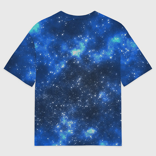 Мужская футболка оверсайз Космический попугай / 3D-принт – фото 2