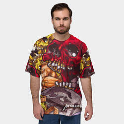 Футболка оверсайз мужская Metallica Rage, цвет: 3D-принт — фото 2
