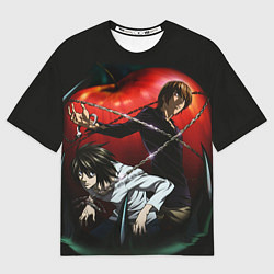 Футболка оверсайз мужская Тетрадь смерти, цвет: 3D-принт