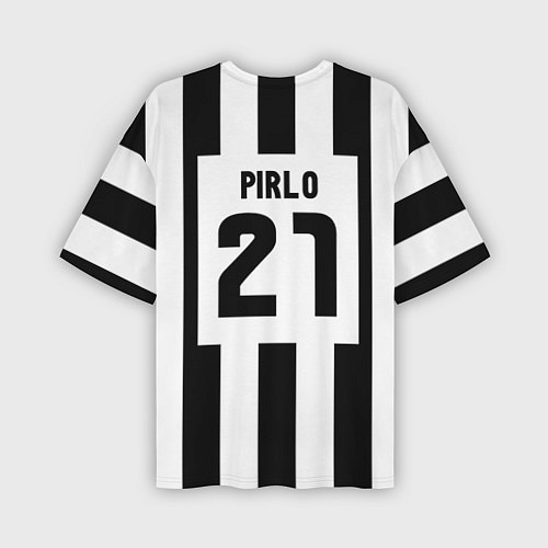 Мужская футболка оверсайз Juventus: Pirlo / 3D-принт – фото 2