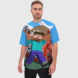 Футболка оверсайз мужская Minecraft Man, цвет: 3D-принт — фото 2