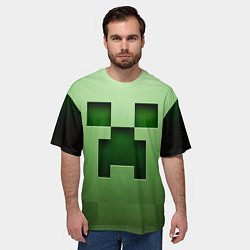 Футболка оверсайз мужская Creeper Face, цвет: 3D-принт — фото 2