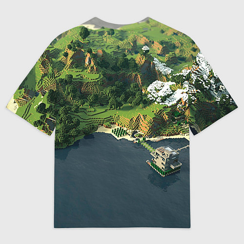 Мужская футболка оверсайз Minecraft Location / 3D-принт – фото 2