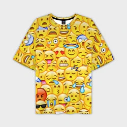 Мужская футболка оверсайз Emoji