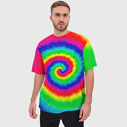 Футболка оверсайз мужская Tie dye, цвет: 3D-принт — фото 2