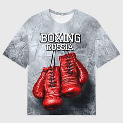 Мужская футболка оверсайз Boxing Russia