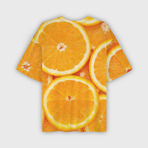 Мужская футболка оверсайз Апельсин / 3D-принт – фото 2