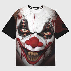 Мужская футболка оверсайз Зомби клоун
