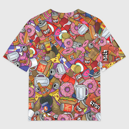 Мужская футболка оверсайз Рай Гомера / 3D-принт – фото 2