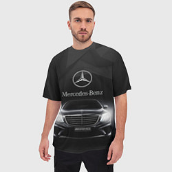 Футболка оверсайз мужская Mercedes, цвет: 3D-принт — фото 2