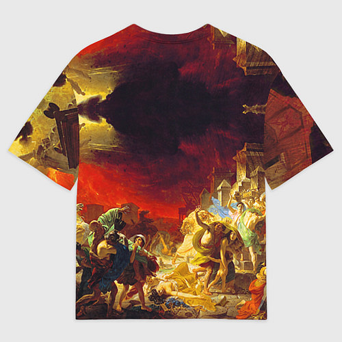 Мужская футболка оверсайз Брюллов Последний день Помпеи / 3D-принт – фото 2