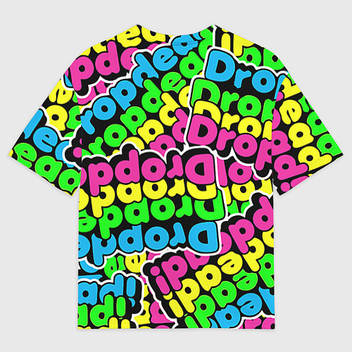 Мужская футболка оверсайз Drop Dead: Acid Pattern / 3D-принт – фото 2
