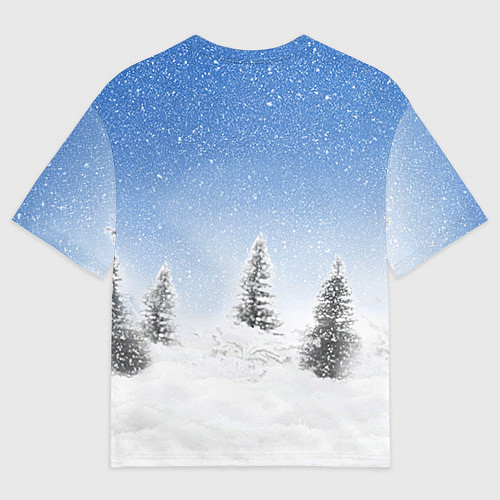 Мужская футболка оверсайз Санта Гомер / 3D-принт – фото 2