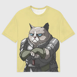 Мужская футболка оверсайз Кот