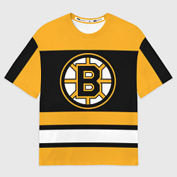 Футболка оверсайз мужская Boston Bruins, цвет: 3D-принт