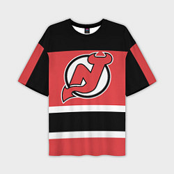 Футболка оверсайз мужская New Jersey Devils, цвет: 3D-принт