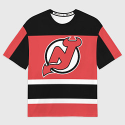 Футболка оверсайз мужская New Jersey Devils, цвет: 3D-принт