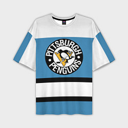 Мужская футболка оверсайз Pittsburgh Penguins: White