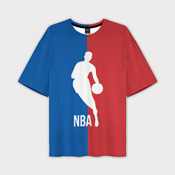 Мужская футболка оверсайз Эмблема NBA