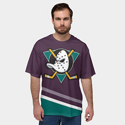Футболка оверсайз мужская Anaheim Ducks Selanne, цвет: 3D-принт — фото 2
