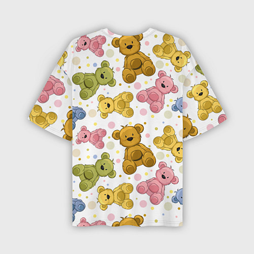 Мужская футболка оверсайз Любимые медвежата / 3D-принт – фото 2