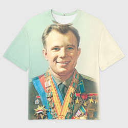 Мужская футболка оверсайз Гагарин в орденах