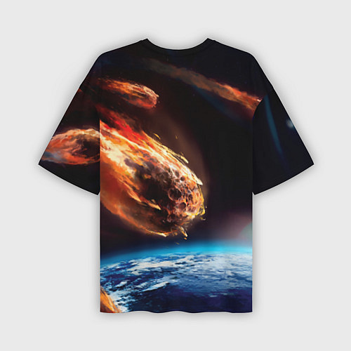 Мужская футболка оверсайз Метеориты / 3D-принт – фото 2