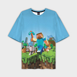 Мужская футболка оверсайз Minecraft Summer