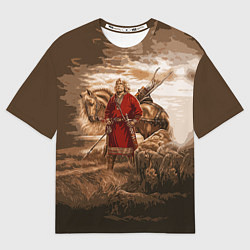 Футболка оверсайз мужская Русь священная, цвет: 3D-принт