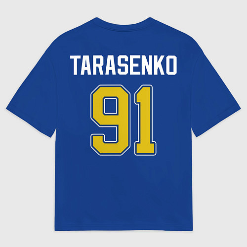 Мужская футболка оверсайз St Louis Blues: Tarasenko 91 / 3D-принт – фото 2