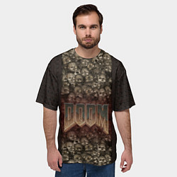 Футболка оверсайз мужская DOOM Skulls, цвет: 3D-принт — фото 2