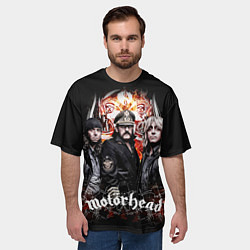 Футболка оверсайз мужская Motorhead Band, цвет: 3D-принт — фото 2