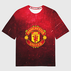 Футболка оверсайз мужская Манчестер Юнайтед, цвет: 3D-принт