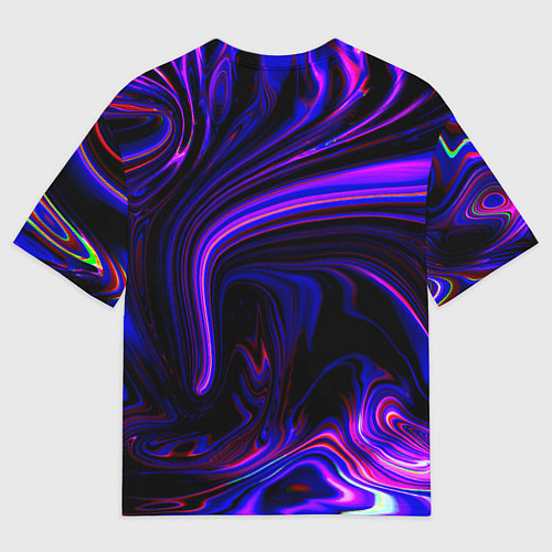 Мужская футболка оверсайз Цветные разводы / 3D-принт – фото 2