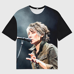 Мужская футболка оверсайз Земфира поет