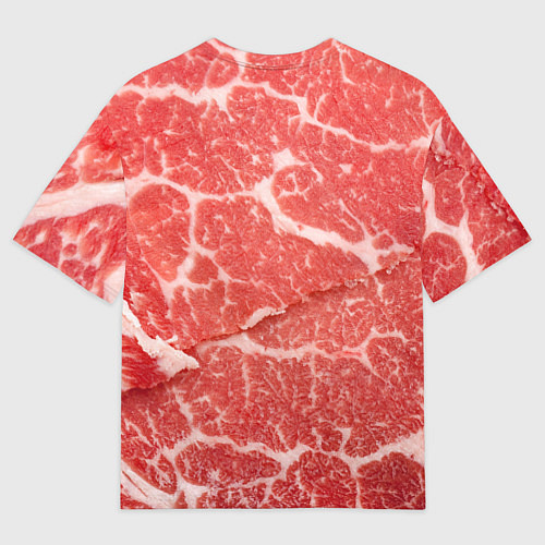Мужская футболка оверсайз Кусок мяса / 3D-принт – фото 2