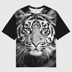 Мужская футболка оверсайз Красавец тигр