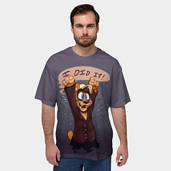 Футболка оверсайз мужская Five Nights: I Did It, цвет: 3D-принт — фото 2