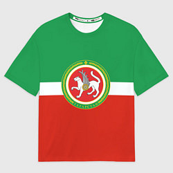 Футболка оверсайз мужская Татарстан: флаг, цвет: 3D-принт