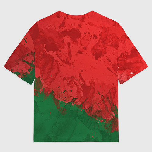 Мужская футболка оверсайз Беларусь - белый журавль / 3D-принт – фото 2