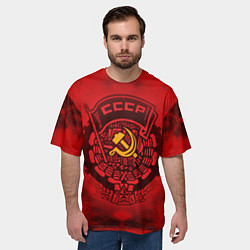 Футболка оверсайз мужская СССР, цвет: 3D-принт — фото 2
