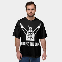 Футболка оверсайз мужская Dark souls praise the sun knight Heida, цвет: 3D-принт — фото 2