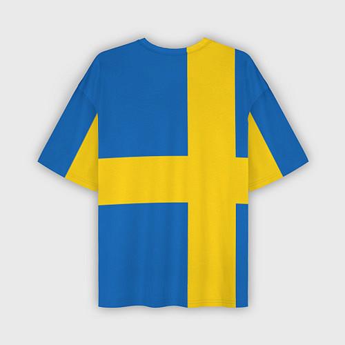 Мужская футболка оверсайз Швеция / 3D-принт – фото 2